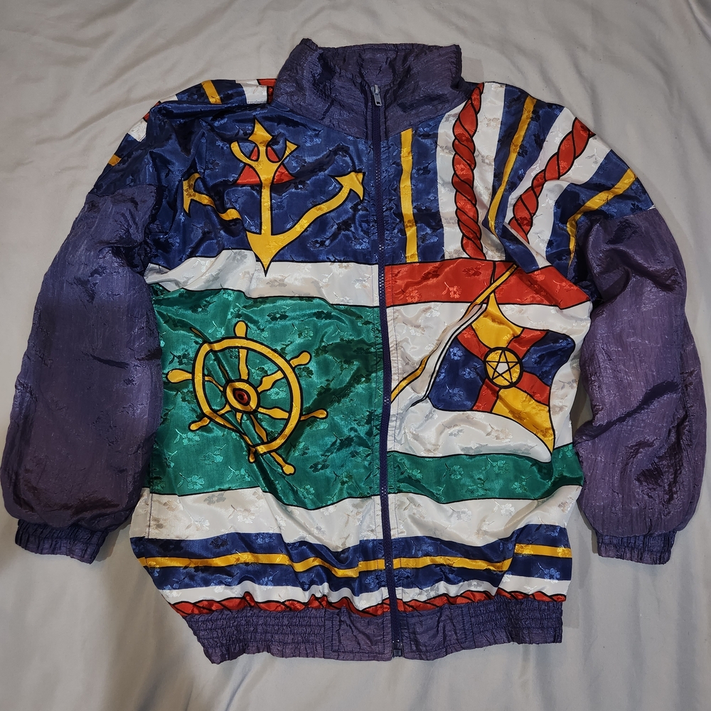 Vintage 90s Colorful Nautical Women's Jacket
